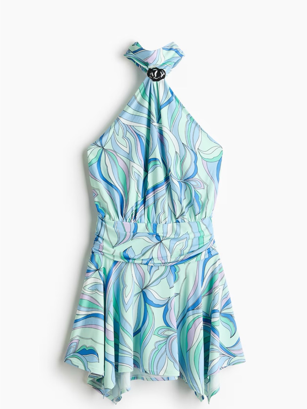 H&M flared halter neck dress